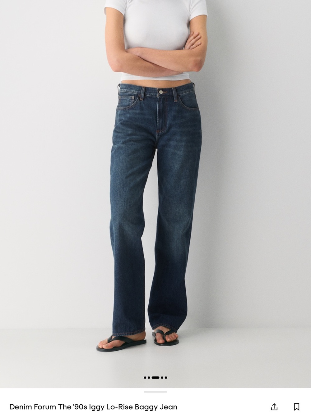 Denim Forum Relaxed Straight-Leg Jeans - Dark Blue